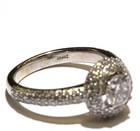 EGL certified 14k white gold 1.80ct round diamond halo engagement ring 4.9g  7 — photo 3