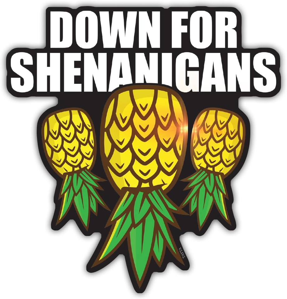 Down for Shenanigans Upside down Pineapple for Cruise Door