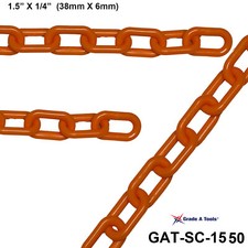 50 Foot of plastic barrier and crowd control orange safety chain