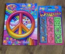 Vintage Lisa Frank Mini Stencils 90's NEW SEALED And Coloring Activity Book