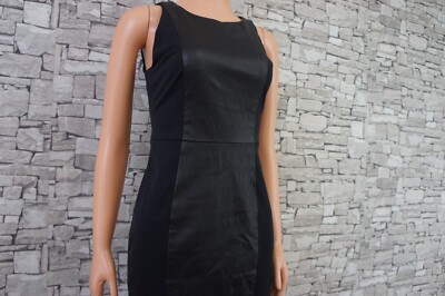 MILLY DAMEN LAMMLEDER ABEND FEST PARTY KLEID SICHTBARER ZIPP SCHWARZ 34