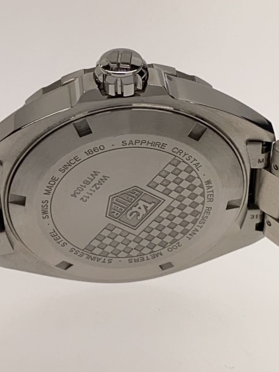 TAGHeuer Quartz Watch Analog Stainless BLK SLV WAZ1112 image 3
