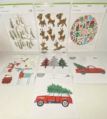 Cricut Iron On Designs Create It Home Applique Lot Of 7 Christmas Present Tree