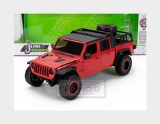 1:24 JADA Jeep Gladiator Pick-Up 2020 With Set 4X Tires Red Black JADA34190