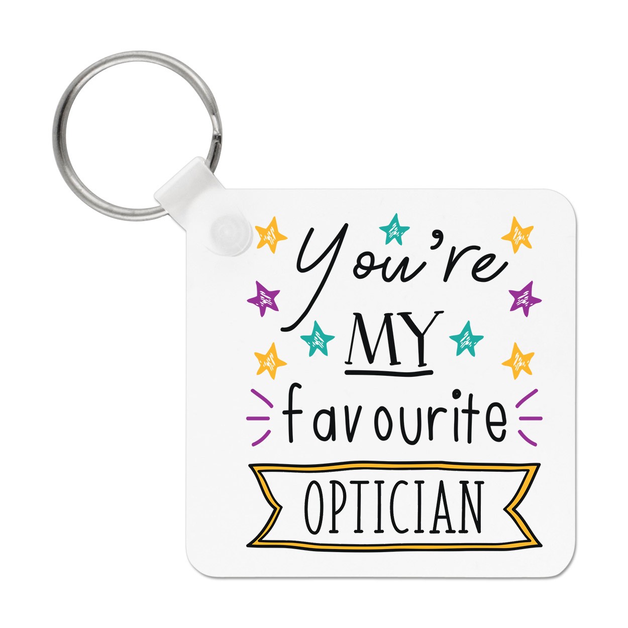 You're My Favourite Optician Stars Keyring Key Chain - Funny Best
