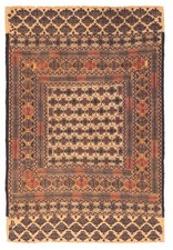 Vintage Hand Woven Area Rug 4'5" x 6'3" Traditional Wool Oriental Carpet