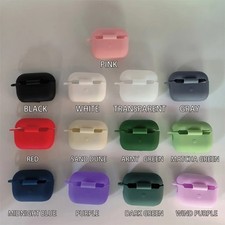 Protective silicone case for wireless earbud charging case   solid color options