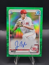 Joe Boyle 2020 Bowman Chrome 1st Bowman Rookie Auto Green /99 CDA-JBO