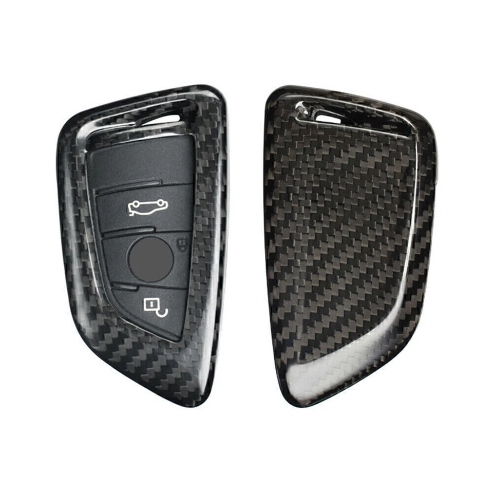 For BMW X1 X5 X6 F48 F15 F16 X-Series Carbon Fiber Remote Key Shell Cover Set - Image 2 of 4