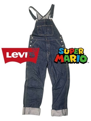 Levi's Men Super Mario Overalls Dark Denim Collaboration Lmited