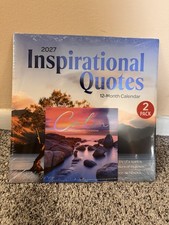 New Sealed 2027 Wall Calendar Inspirational Quotes 12" X 12" Calm Mini