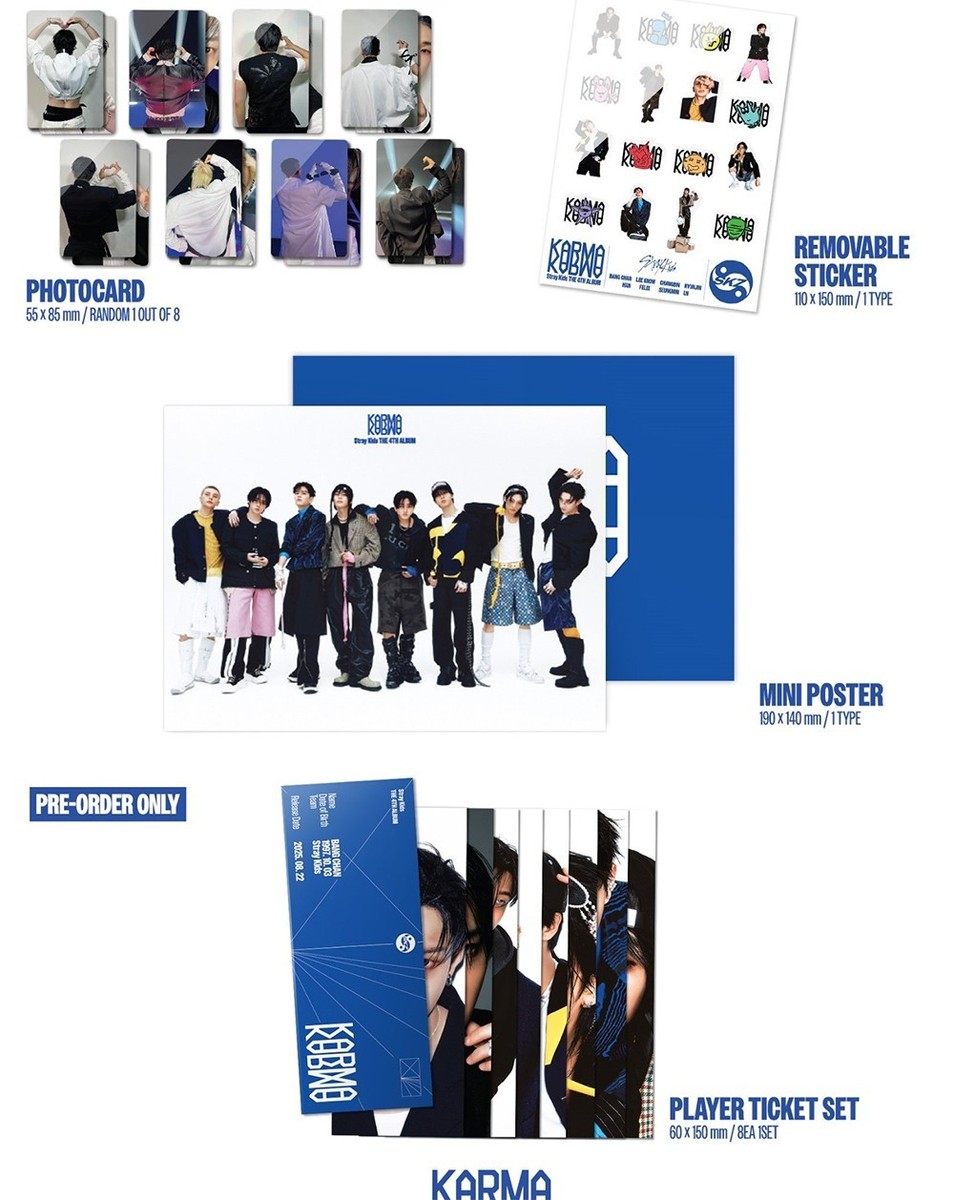 STRAY KIDS KARMA 4th Album 2 Ver SET/2CD+2 Photo Book+20 Card+2