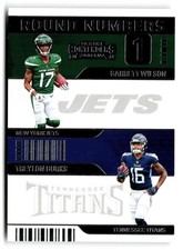 2022 Panini Contenders Round Numbers Garrett Wilson Treylon Burks #RN-WB RC Jets