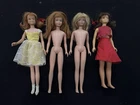 Lot of 4 Vintage 1963 Skipper Doll Blonde Brunette Flower Girl