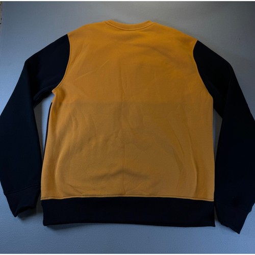 Southpole Felpa Uomo Colorblock Pile Giallo Borgogna Nero Logo Large - Foto 8 di 10
