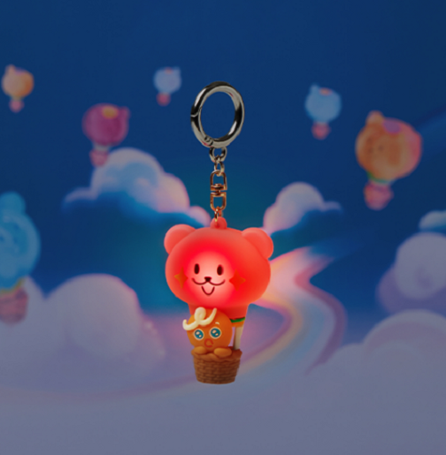 NEW Cookie Run Kingdom Cookie Camp GingerBrave Bear Jelly Keyring
