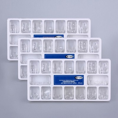 64Pcs Dental Anterior Transparent Crowns Deciduous For Adult/Kids Matrix Veneers