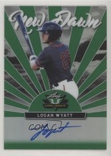 2019 Leaf Valiant New Dawn Green Prismatic 91/99 Logan Wyatt #ND-LW1 Auto 0rd2