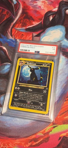 2001 POKEMON NEO DISCOVERY #13 UMBREON-HOLO PSA 1 SWIRL