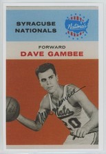 Dave Gambee Syracuse Nationals NBA Signed 4x6...