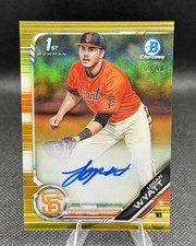 Logan Wyatt 2019 Bowman Chrome Draft Gold Refractor Auto /50