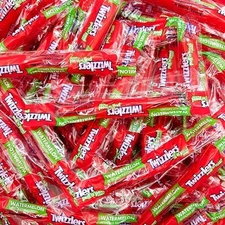 Twizlers Pull 'N' Peel Watermelon Approx. 70 Pieces 2 Pounds, Bulk Pack of Indiv