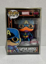 Funko POP! Figura Vinilo Marvel Capitán América Blacklight 648 Edición Especial 