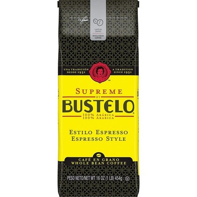 Cafe Bustelo Supreme Whole Bean Espresso Coffee 16-Ounce Bag (1 Pound)