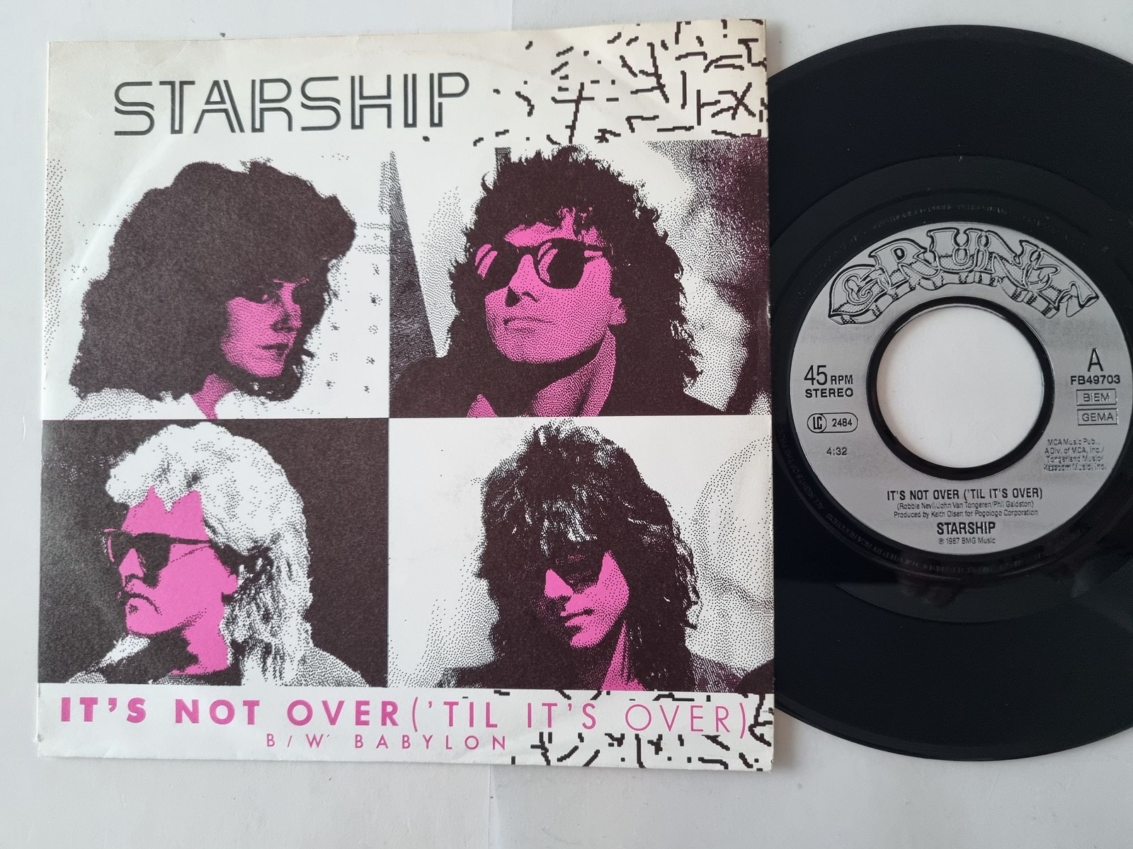Starship - It's not over ('til it's over) 7'' Vinyl Germany