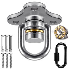 360  Swivel Hanger with Bearing  Carabiner, Heavy Duty Hook for Tire and Sau...