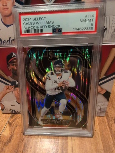 2024 Panini Select - Premier Level Caleb Williams #114 Black & Red Shock...