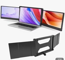 Tri Screen - 14" Laptop Monitor Extender Triple Display Portable Workstation