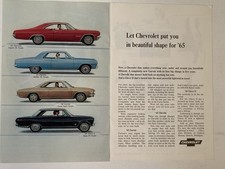 1965 Chevrolet Two Page Print Ad Beautiful Shape Impala Super Sport Ss Chevelle 1965 Chevrolet Two Page Print Ad Beautiful Shape Impala Super Sport Ss Chevelle