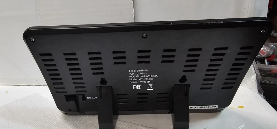 Ambient Weather WS-2902d Weather station monitor unit only Works - Image 4 of 4