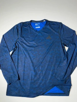 Adidas Techfit Climalite T-Shirt Manches Longues Bleu Homme XL - Photo 1/4