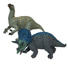 Vtg 1992 Carnegie Collection Safari Iguanodon Triceratops Dinosaur Lot of 2