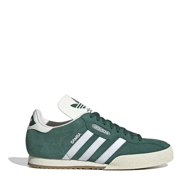 Adidas Samba Super Trainers Green Suede Originals UK 7-12 may have damaged box