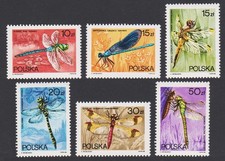 Dragonflies Insects 6v Poland 1988 MNH SG#3147-3152 MI#3134-3139 Sc#2841-2846