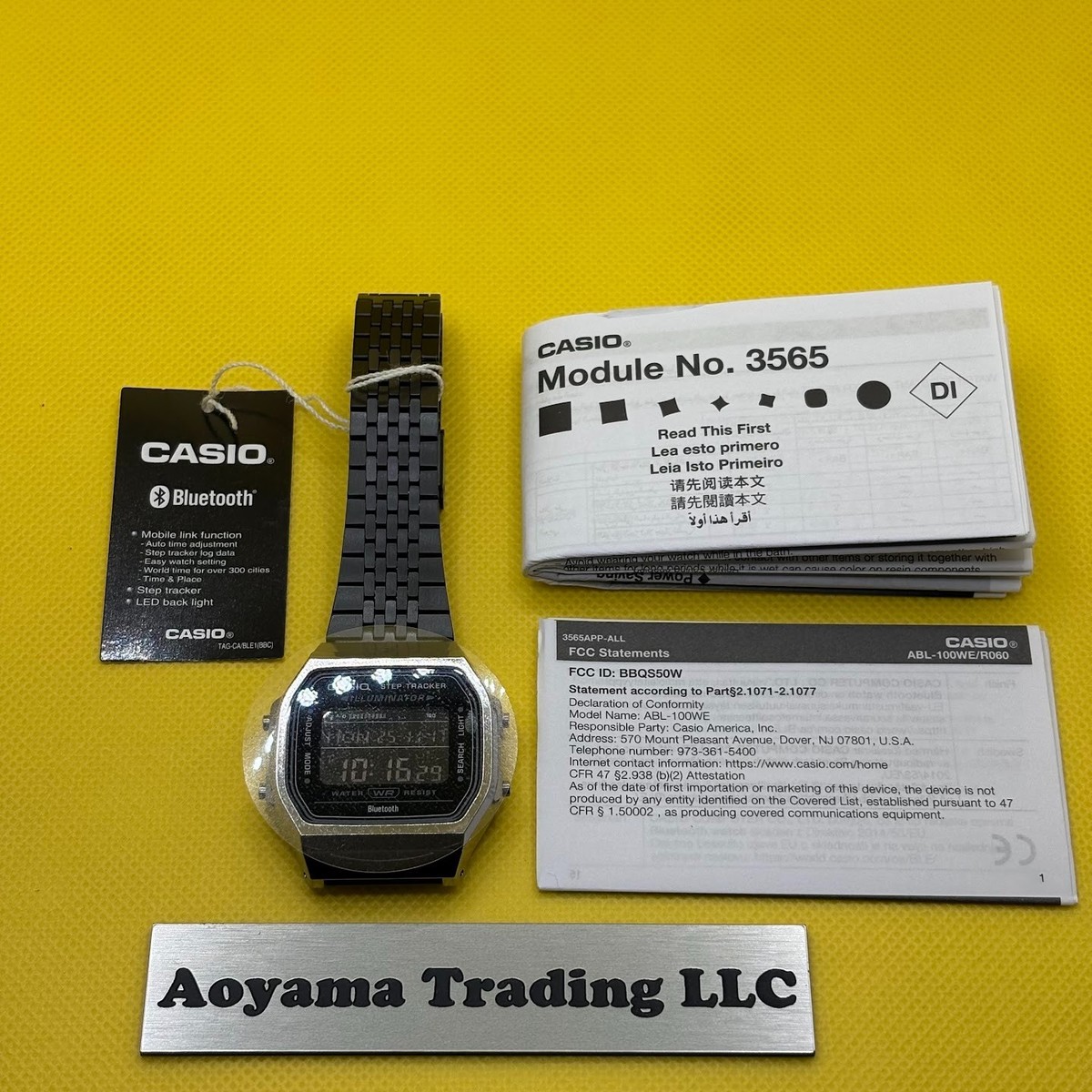 CASIO Classic ABL-100WEGG-1B Bluetooth Stainless Steel Band Watch