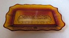 Vintage Amberina Indiana Glass Bread Plate The Last Supper 11" x 7" Religious