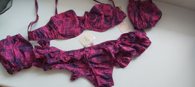 AGENT PROVOCATEUR RARE ARIANNA BIKINI BRA 32A & SMALL BRIEF UK 8 BNWT AMY WINEHO