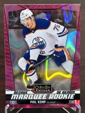 2024-25 O-Pee-Chee Platinum Phil Kemp Marquee Rookie Pink Magma #232 Edmonton