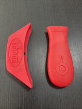 Lodge Silicone Hot Handle Holder e Assist Handle Holder Set in Rosso Nuovo