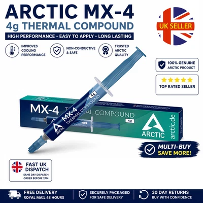 ARCTIC MX-4 4g Thermal Paste Compound CPU GPU Heatsink Cooling NEW Box Sealed UK - Image 1 of 4