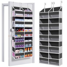 Heavy Duty Over The Door Organizer 5 Tiers, Extra Large Behind Door Storage o...
