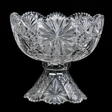 American Brilliant Cut Glass-Two Piece-Punch ...