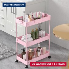 3 Tier Rolling Cart with Wheels, Storage Craft Art Trolley Organizer S