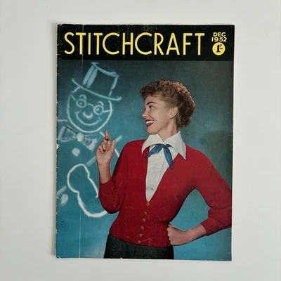 Stitchcraft December 1952 original vintage Strickanleitungen und Handarbeiten - Bild 1 von 4