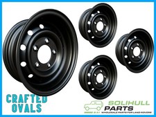 16" SATIN BLACK Wolf Style HD Steel Wheels Rims ET0 for Land Rover Defender x 4