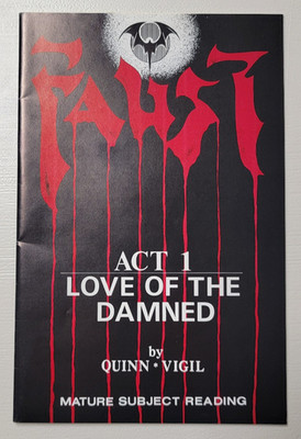 FAUST #1 Premier Edition SIGNED Quinn Vigil RARE 1988 Northstar Premiere Edition